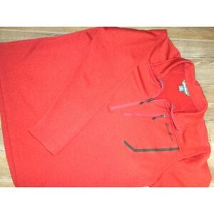 Eddie Bauer Jacket Mens XL Red First Ascent 1/4 Zip Fleece Gorpcore Golf Hiking